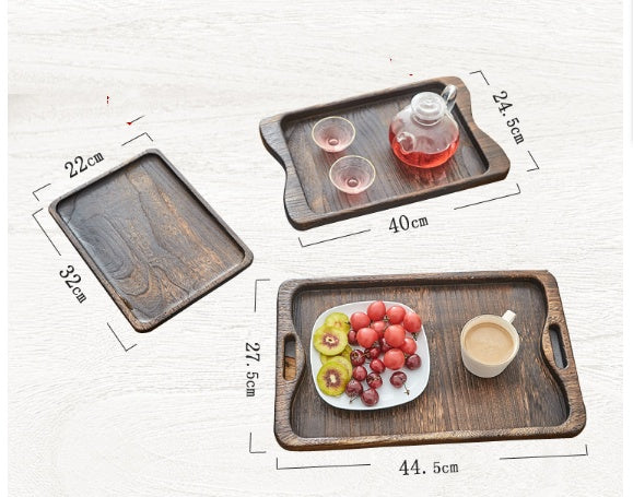 wood dry tea tray