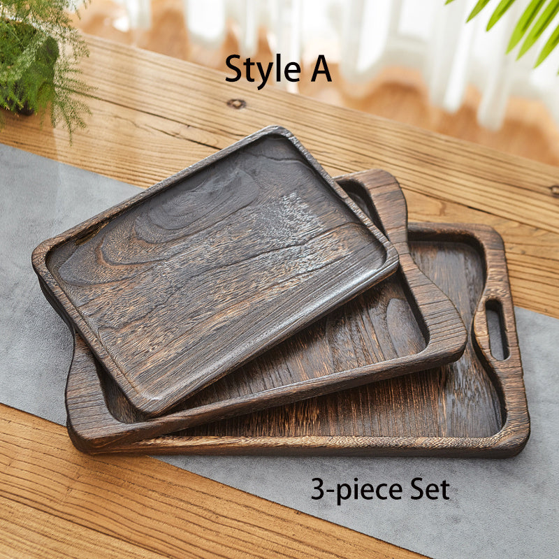 wood dry tea tray