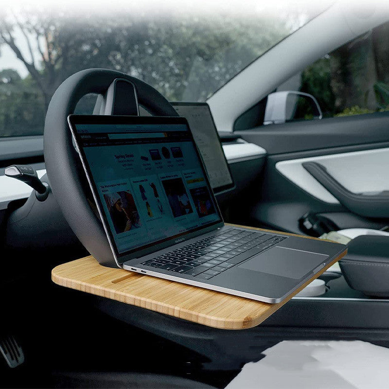 wood steering wheel tray