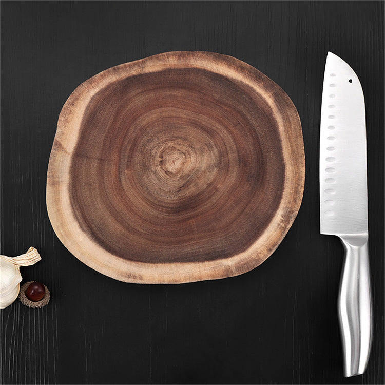 log cutting board