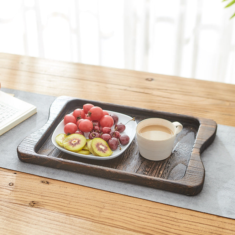 wood dry tea tray