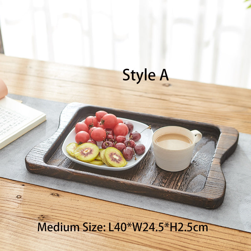 wood dry tea tray