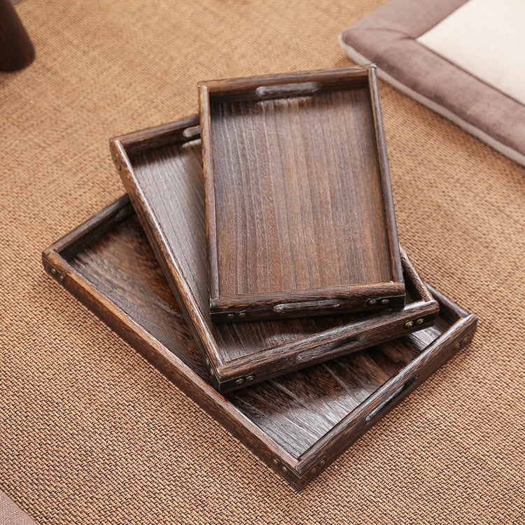 wood dry tea tray