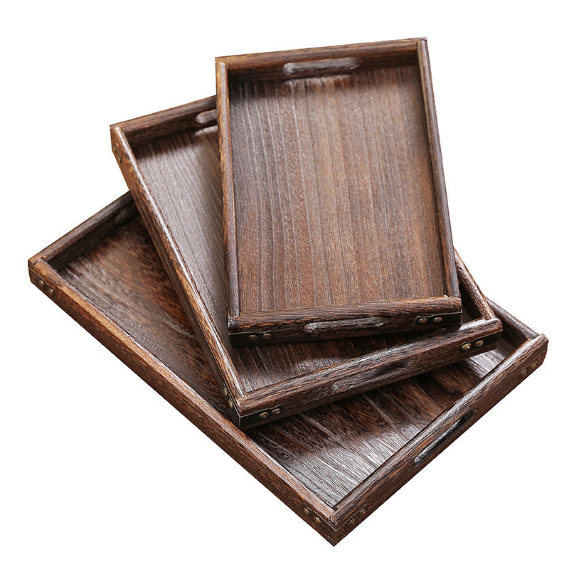 wood dry tea tray