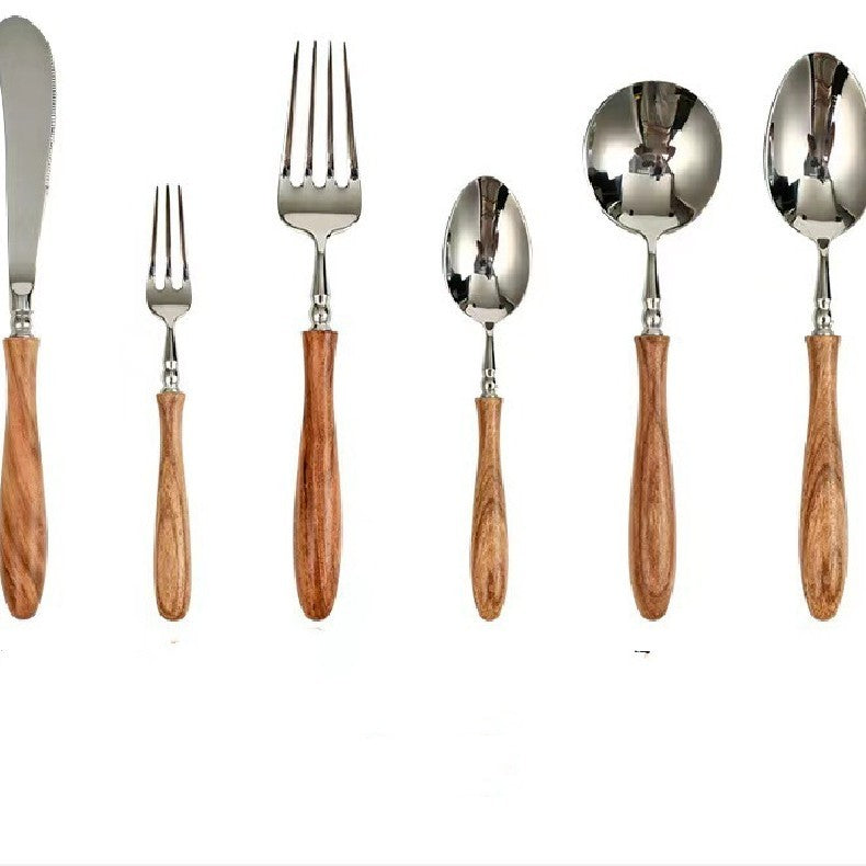 wood handle tableware