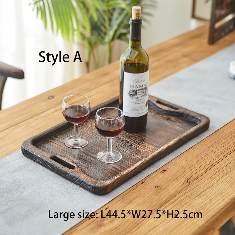 wood dry tea tray