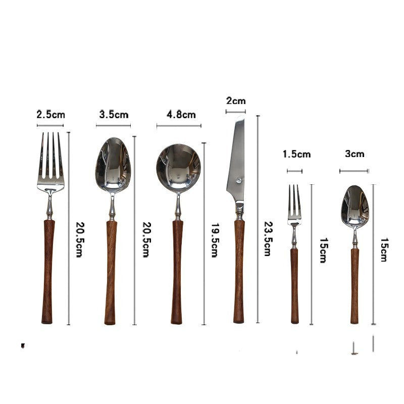 wood handle tableware