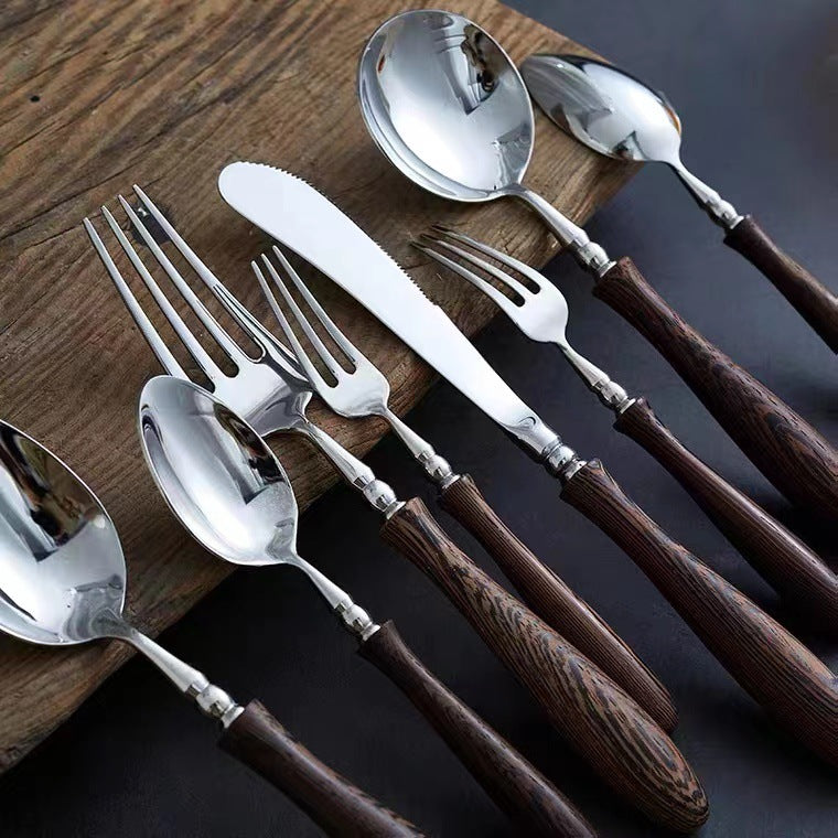 wood handle tableware